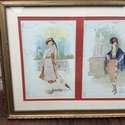 3 Vintage Fashion Prints Framed Paris Vichy France