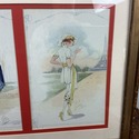 3 Vintage Fashion Prints Framed Paris Vichy France
