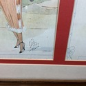 3 Vintage Fashion Prints Framed Paris Vichy France