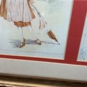 3 Vintage Fashion Prints Framed Paris Vichy France