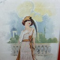3 Vintage Fashion Prints Framed Paris Vichy France