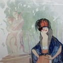 3 Vintage Fashion Prints Framed Paris Vichy France