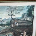 Vintage Print Landscape with Figures by Domenichin