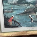 Vintage Print Landscape with Figures by Domenichin