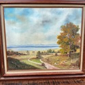 Oil Painting European Landscape Austrian Helmet Hu