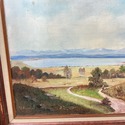 Oil Painting European Landscape Austrian Helmet Hu