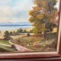 Oil Painting European Landscape Austrian Helmet Hu