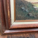 Oil Painting European Landscape Austrian Helmet Hu