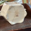 Antique Brown White Teapot Staffordshire Transferw