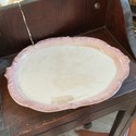 Antique Covered Cheese Dish Dome Floral Gold Accen