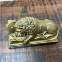 Bronze Metal Lion Sculpture Bookend Figure Lion of