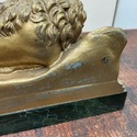 Bronze Metal Lion Sculpture Bookend Figure Lion of