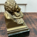 Bronze Metal Lion Sculpture Bookend Figure Lion of