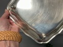 Ikora German Silverplate Square Footed Tray Scallo
