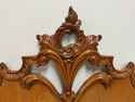French Carved Wood Queen Headboard Intricate Scrol