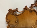 French Carved Wood Queen Headboard Intricate Scrol