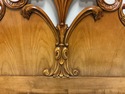 French Carved Wood Queen Headboard Intricate Scrol