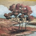 Autumn Landscape Print Pencil Signed by Charlene W