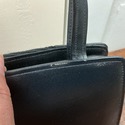 Vintage Petit Point Handbag Purse Top Handle Black