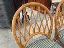 MCM Rattan Bamboo Dining Room Table Set 6 Chairs G