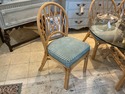 MCM Rattan Bamboo Dining Room Table Set 6 Chairs G
