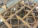 MCM Rattan Bamboo Dining Room Table Set 6 Chairs G
