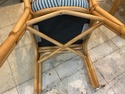 MCM Rattan Bamboo Dining Room Table Set 6 Chairs G