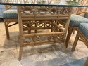 MCM Rattan Bamboo Dining Room Table Set 6 Chairs G