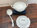 Antique Johnson Brothers White Ironstone Tureen w 