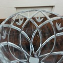 Lenox Crystal Glass Bowl Vase Savana Pattern Rose 