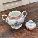 Crown Staffordshire Sugar Bowl w Lid Double Handle