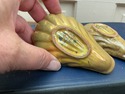 2 Italian Majolica Shell Small Bowls Signed PR Pao