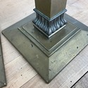Pair Gold Metal Taper Candlestick Holders Neoclass