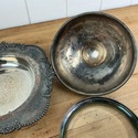 Antique Silverplate Round Covered Butter Cheese Di