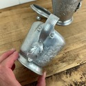 Hammered Aluminum Sugar and Creamer Set Chrysanthe