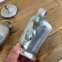 Hammered Aluminum Sugar and Creamer Set Chrysanthe