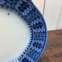 Flow Blue Antique Platter Blue White Staffordshire
