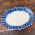 Flow Blue Antique Platter Blue White Staffordshire