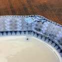 Flow Blue Antique Platter Blue White Staffordshire