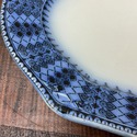 Flow Blue Antique Platter Blue White Staffordshire