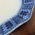 Flow Blue Antique Platter Blue White Staffordshire