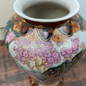 Asian Vase Japanese Satsuma Peacock Gilded Floral 