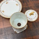 French Limoges Condense Milk Jar w Lid Underplate 