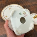 French Limoges Condense Milk Jar w Lid Underplate 