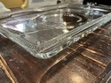 Art Deco Vanity Glass Tray Pressed Glass Flared Ha