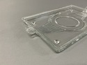 Art Deco Vanity Glass Tray Pressed Glass Flared Ha