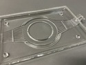 Art Deco Vanity Glass Tray Pressed Glass Flared Ha