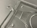 Art Deco Vanity Glass Tray Pressed Glass Flared Ha