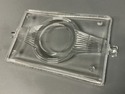 Art Deco Vanity Glass Tray Pressed Glass Flared Ha