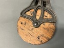 Antique Louden Barn Pulley Cast Iron Frame Wooden 